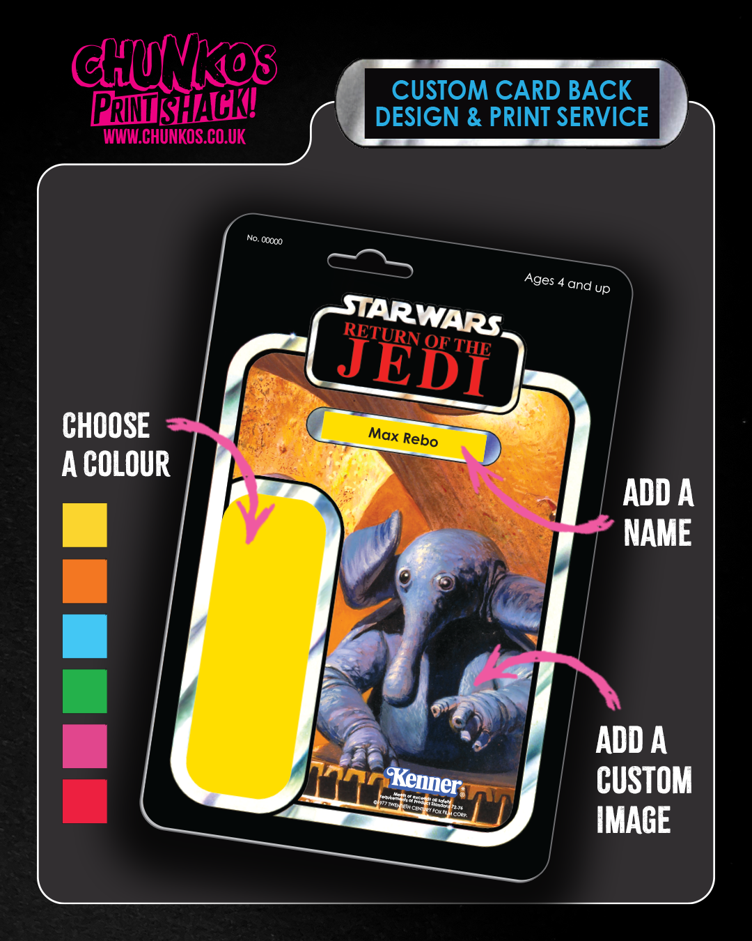 Design & Print Service - Custom ROTJ Vintage-Style Card Backs