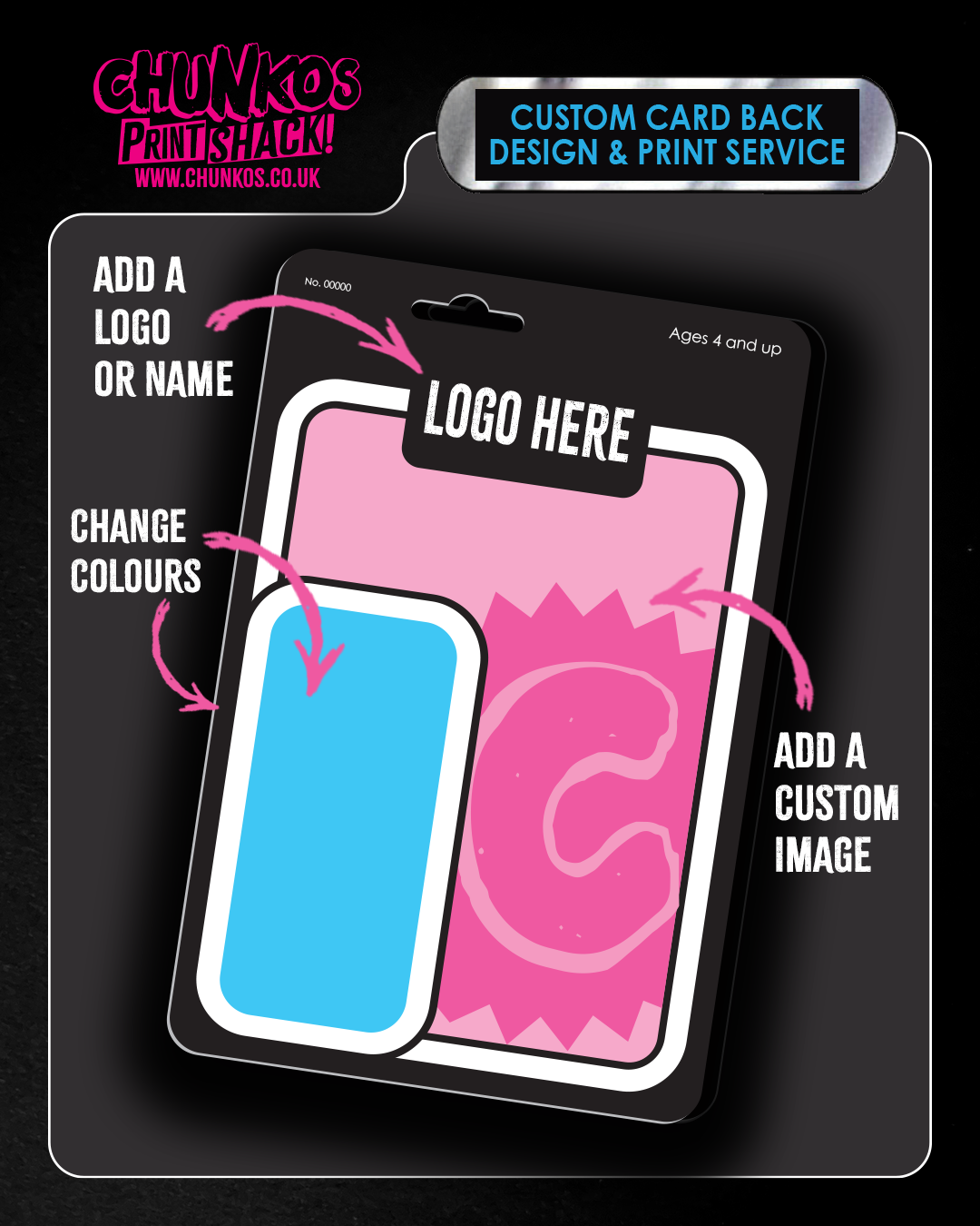 Design & Print Service - Your Custom Card Back (Send Us Your Image & Logo)