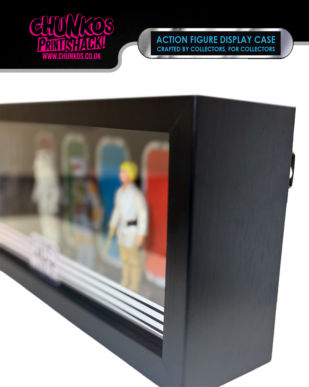 Star Wars Action Figure Display Case – Sleek Wall-Mountable or Shelf-Standing
