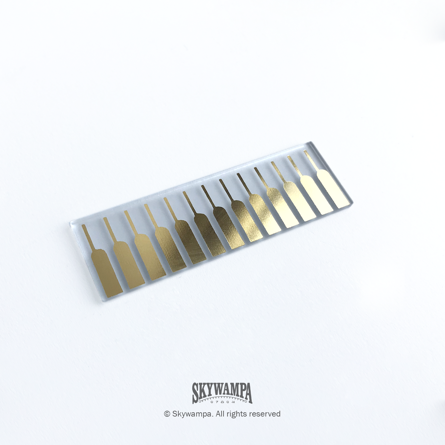 TFA & TLJ Translucent Activation Circuit Clamp Card - Mirror Reflective Gold - Fits Graflex Sabers