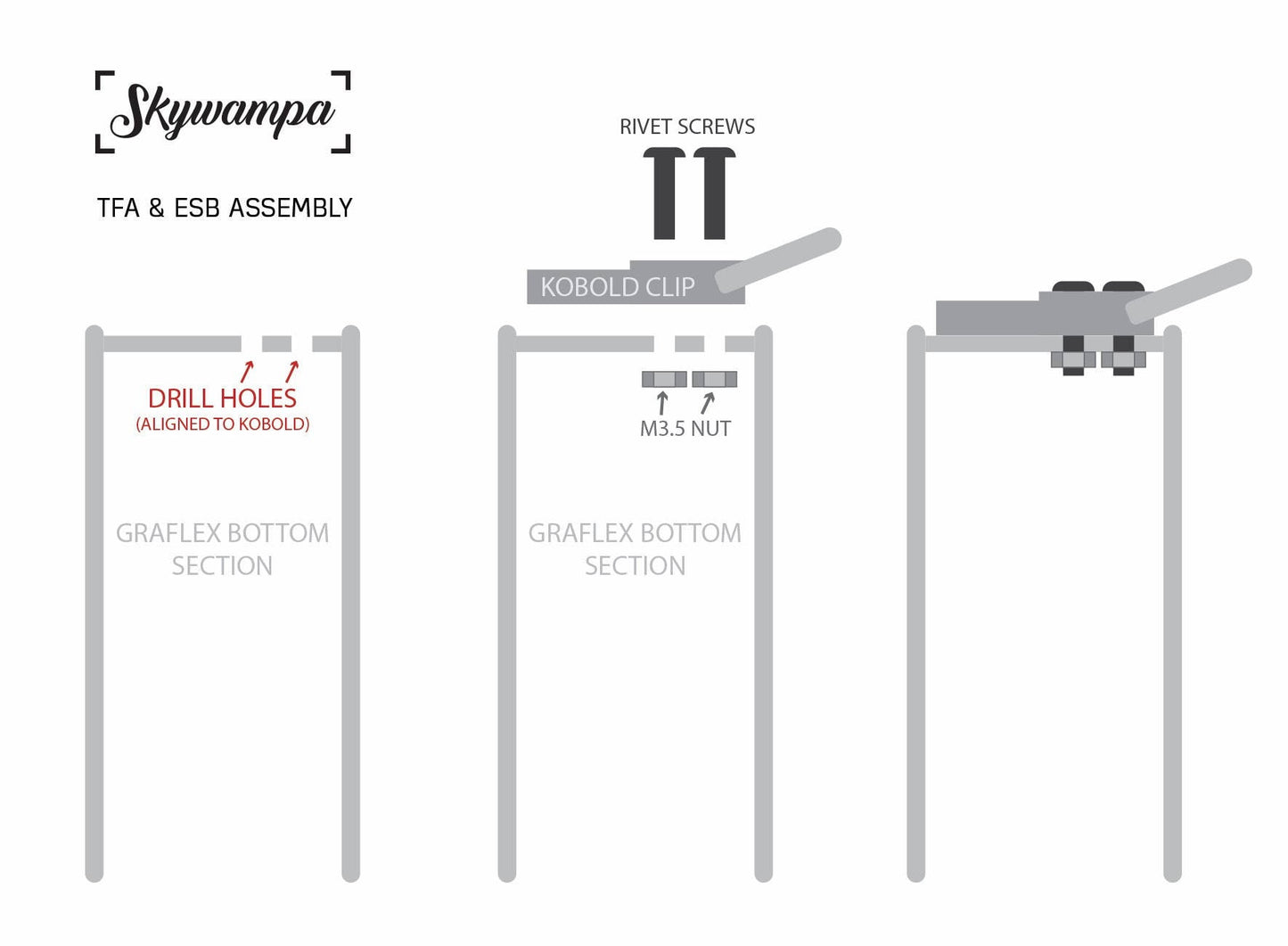 Threaded Rivet Screw for ANH, TFA & TLJ Graflex Sabers - With Through Hole for Sound Venting