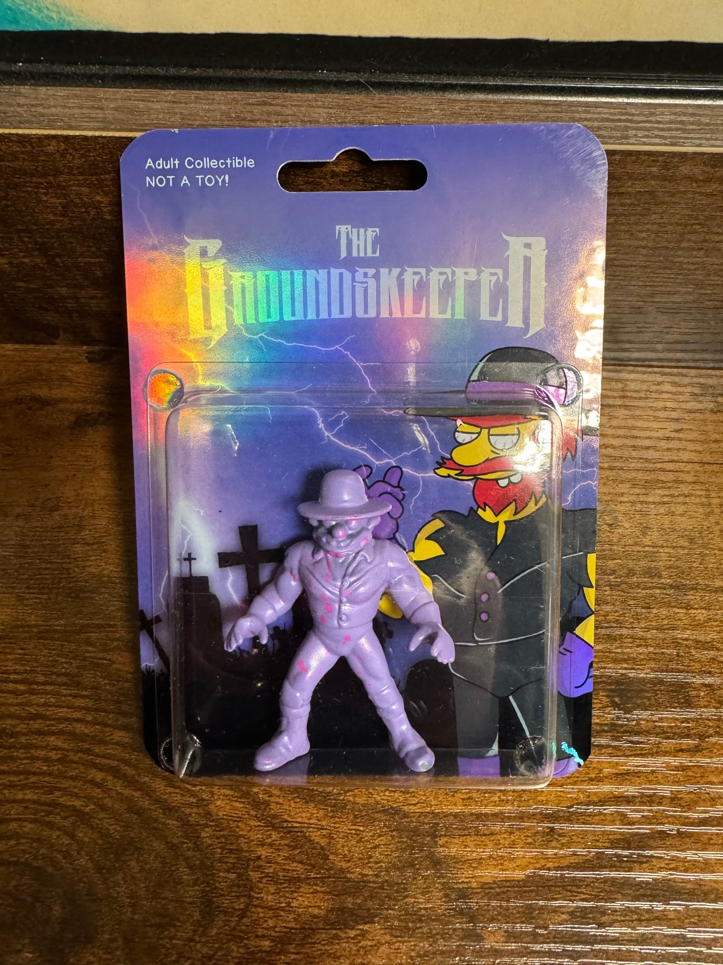 The Groundskeeper HOLO CARD BACK - Wrestling Action Figure - Limited Edition Art Toy