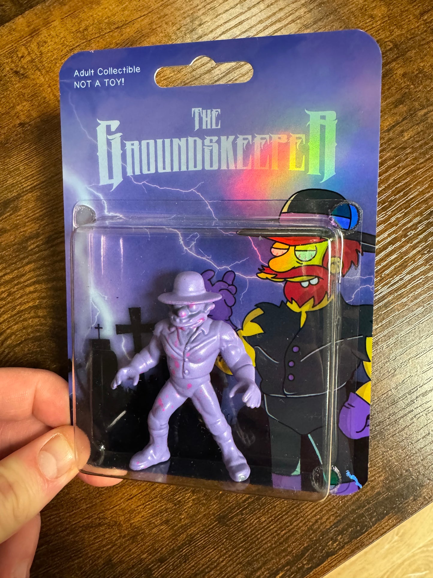 The Groundskeeper HOLO CARD BACK - Wrestling Action Figure - Limited Edition Art Toy