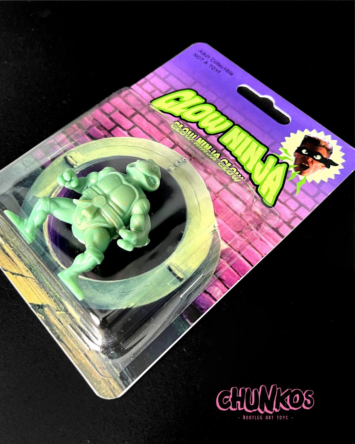 Glow Ninja - Glow in the Dark Turtle Action Figure - Limited Edition Art Toy