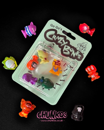 Vintage GO GO Crazy Bones - Real Authentic 80s/90s Vintage Collectible Toys - in Custom Retro Repacks by Chunkos Toys