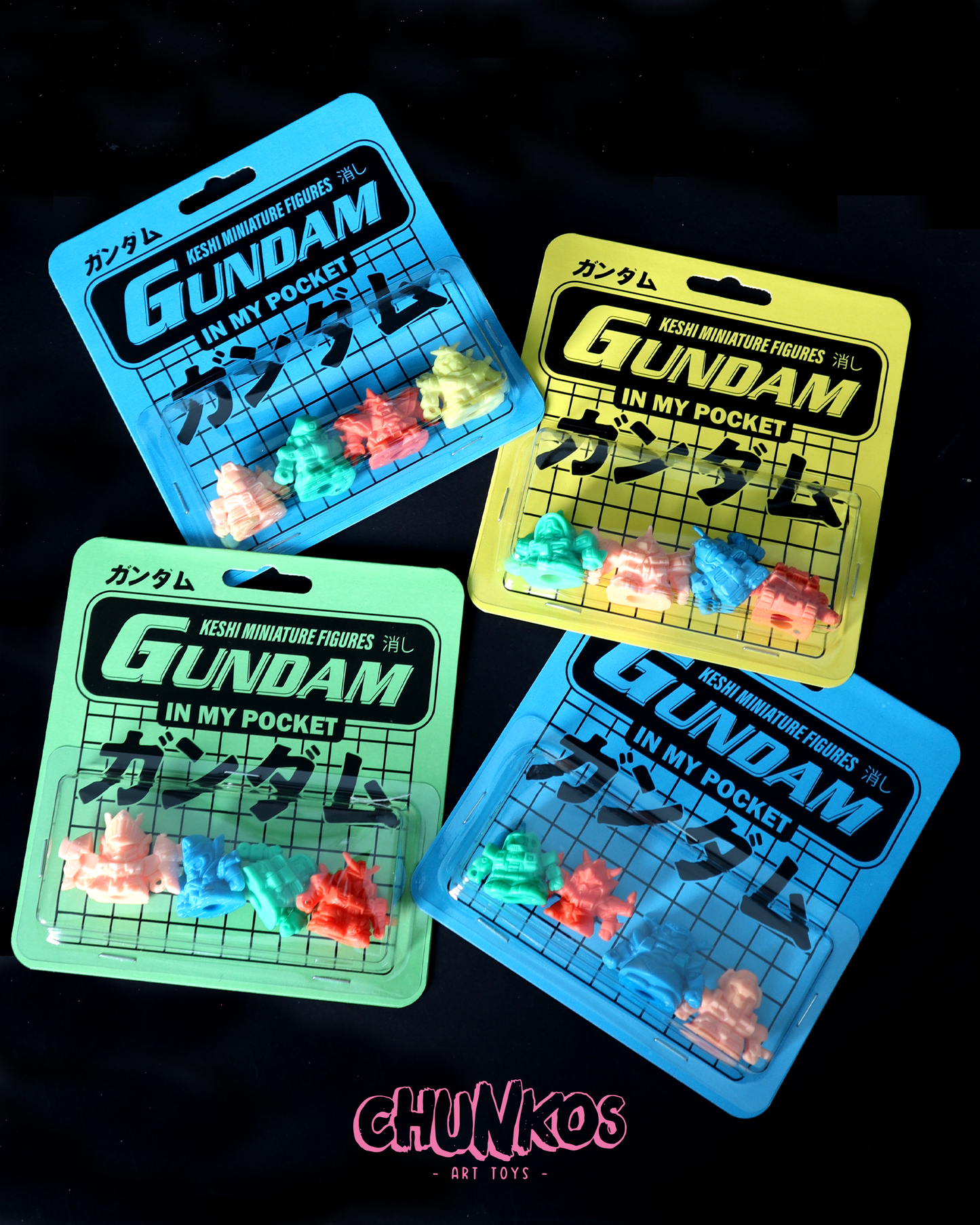 Vintage Gundam Keshi Japanese Mini Figures - Gashapon - Real Authentic 80/90s Collectible Toys