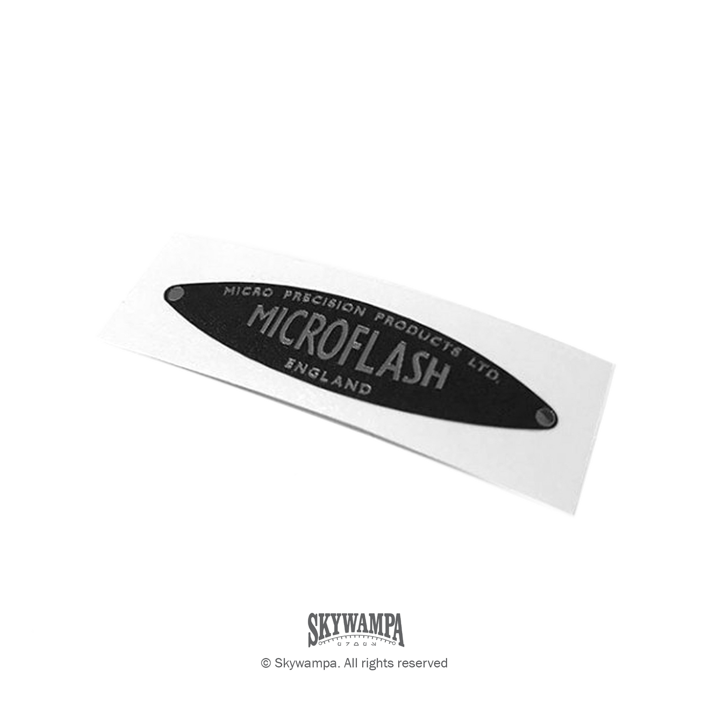 MPP MicroFlash label - Micro Precision Products logo replicated labels for sabers