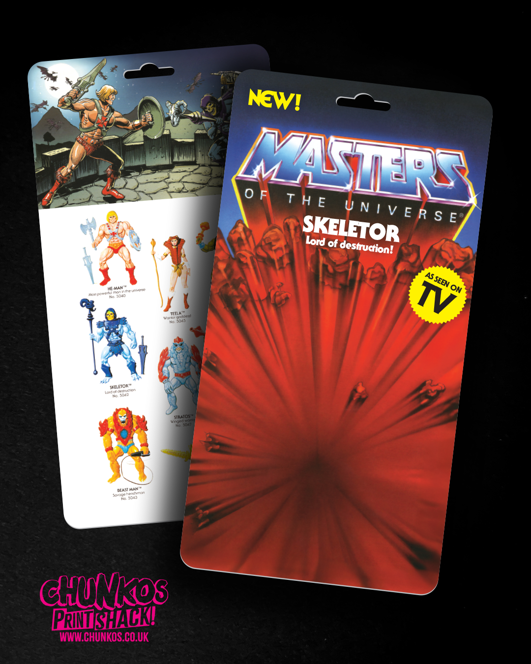 He-Man & Skeletor Card Backs – Printing Service