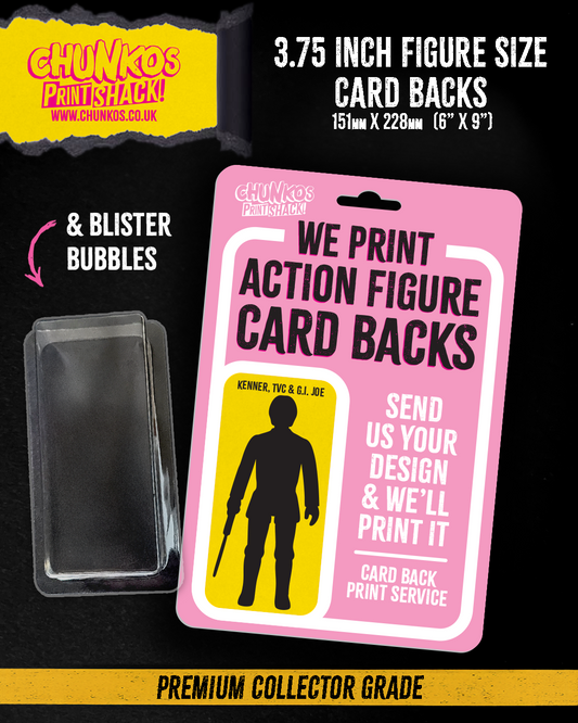 3.75 Inch Action Figure Custom Card Backs – Premium Collector Grade Quality & Blister Bubble Packaging