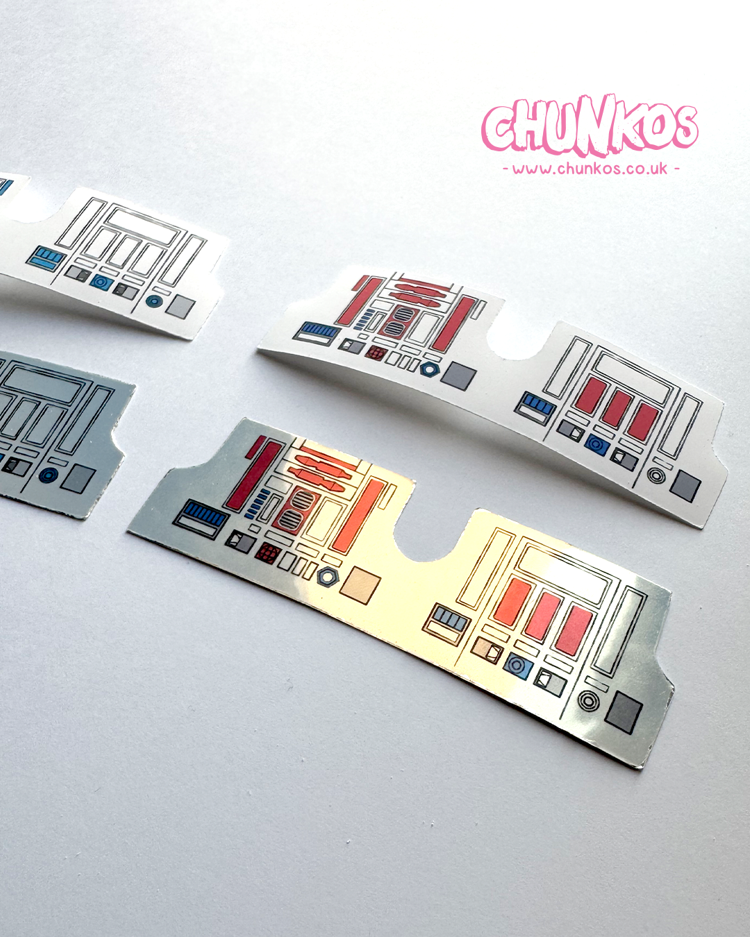 Vintage Kenner Star Wars R2-D2 & R5-D4 Replacement Stickers