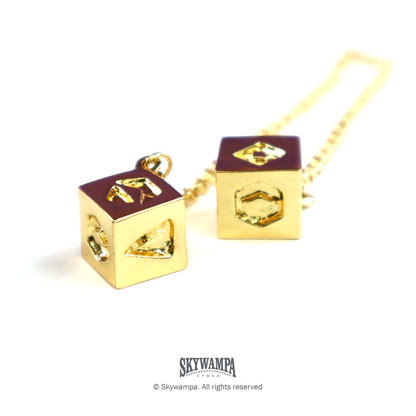 Lucky Gold Hanging Dice - Real Metal Prop Replica