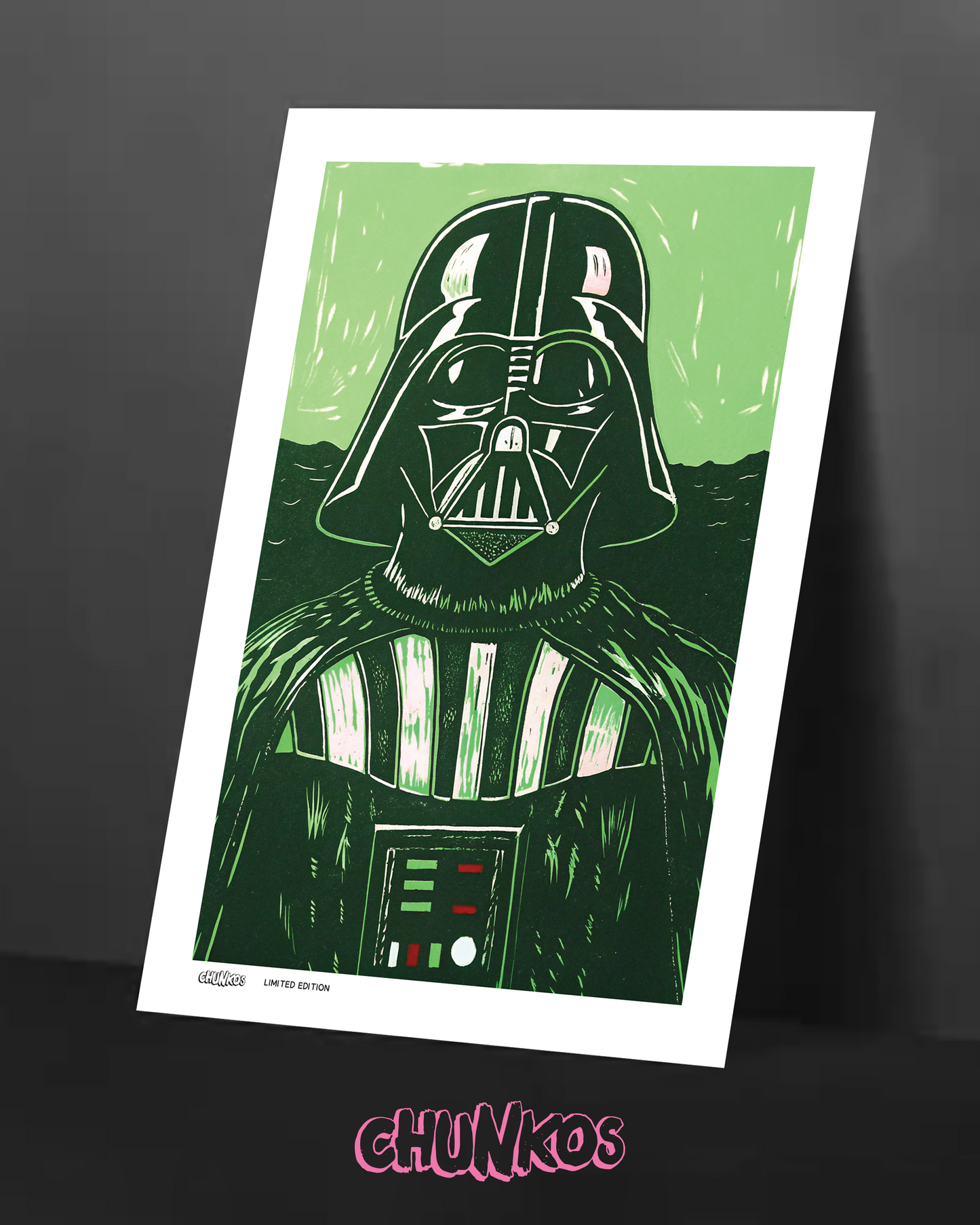 Darth Vader Art Print – Star Wars Wall Art, Vintage Lino Cut Screen print Style Poster